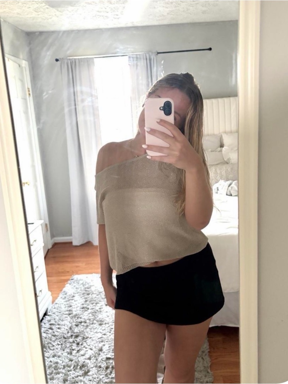 Garage A Line Black Mini Skirt
